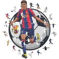 Iconic Puzzles - Barcelona, ​​​​Yamal, offiziell Lizenziertes Holzpuzzle, 100% nachhaltig, Geschenk für Erwachsene und Kinder, Größe L, 500 Teile