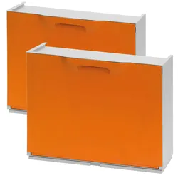 2er-Set Schuhregale WellHome Unika aus Polypropylen in Orange