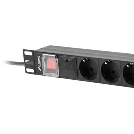 LANBERG Steckdosenleiste 8-fach 2 m Schwarz