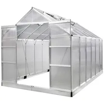 Brast Gewächshaus Aluminium Silber HKP 6 mm 9,5 m2