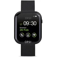 OPS!SMART OPSSW-19 BT 38 mm Kunststoffgehäuse Schwarz Mesharmband Schwarz