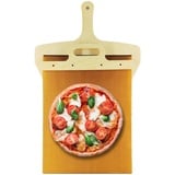 Tioheam Sliding Pizza Peel, Verschiebbare Pizzaschaufel, Pizzabrett Pizza Shovel, Holzpizzaschaufel Mit Löchern, Gleitender Pizzaschieber Für Hausgemachte Pizza Und Brot