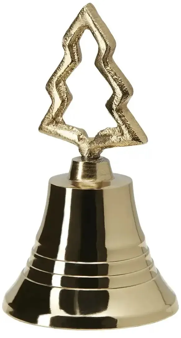 HOME STORY Weihnachtsglocke   , gold , Aluminium , Maße (cm): H: 10,5  Ø: 5.9