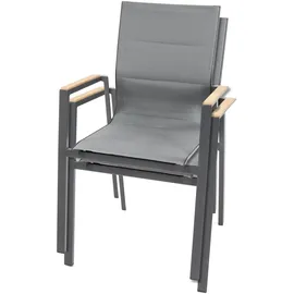 BellaVista Newport Stapelstuhl 57 x 60,5 x 90 cm grau 2 St.