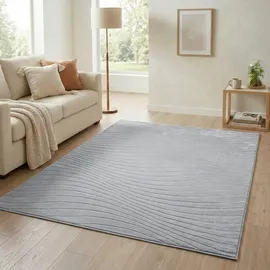 Carpet City Kurzflor-Teppich, grau, Textil, Uni, Rechteckig, 160x230 cm, Oeko-Tex® Standard 100, Teppiche - Böden, Teppiche, Moderne Teppiche