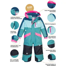KILLTEC FIRST INSTINCT by killtec Kinder Skioverall mit Kapuze FISW 47 MNS ONPC, dunkelaqua, 110/116, 43394-000