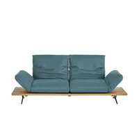 KOINOR Ledersofa Marilyn ¦ türkis/petrol ¦ Maße (cm): B: 232 H: 96 T: 90