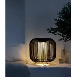 Dehner Solar-Laterne Bari Kunststoff/Metall Ø 30 cm Höhe 30 cm IP44 anthrazit