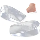 2 Paar Gel Fersenpolster Silikon, 0.78zoll Höhe Erhöhung Einlegesohle Gel, Gel Fersenkissen Einlagen, Bequeme Height Increase Insole,Unsichtbare Schuhlifteinsätze