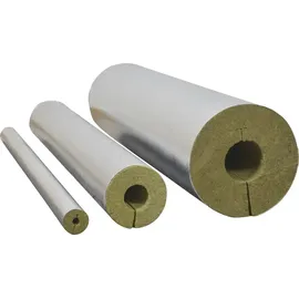 Scorprotect Scorprotect® Rohrisolierung Alu 54 x 40 mm x 1 Meter) Steinwolle alukaschiert 0.040 W/mK