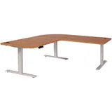 MCW Tischplatte MCW-D40 für Eck-Schreibtisch, Schreibtischplatte, 90° ~ eichefarben