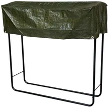 LINDER EXCLUSIV Kaminholzregal Außen Metall 1,03 x 1,00 m mit Abdeckung Schwarz