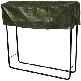 LINDER EXCLUSIV Kaminholzregal Außen Metall 1,03 x 1,00 m mit Abdeckung Schwarz