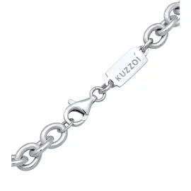 KUZZOI Herren Rundanker Armband aus 925 Silber silberfarben 75533129-21 Größe 21 cm