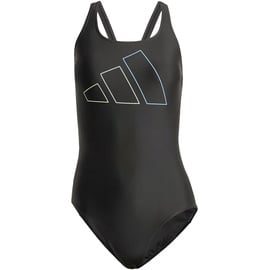 adidas Big Bars Swimsuit Badeanzug, Black, 42