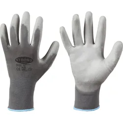 Stronghand StrickHandschuh Shenzhen Nylon Gr. 8 grau (Inh. 12 Paar)