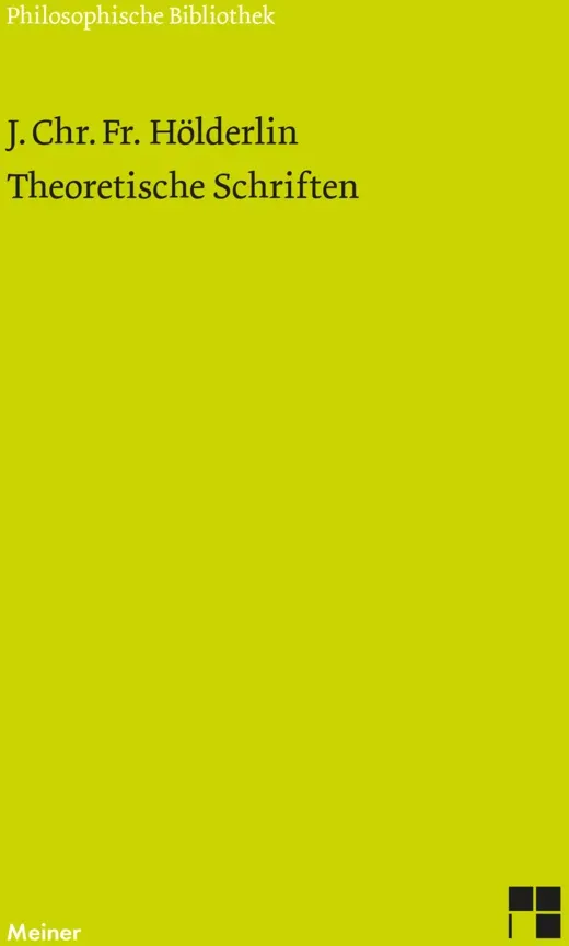 Theoretische Schriften - Friedrich Hölderlin  Kartoniert (TB)
