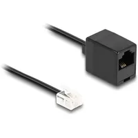 DeLock Telefonkabel RJ11 Stecker zu RJ45 Buchse schwarz 1