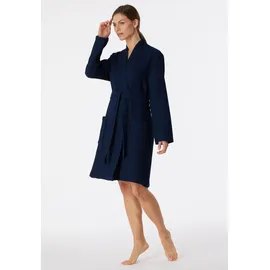 SCHIESSER Bademantel Waffelpique Blau S