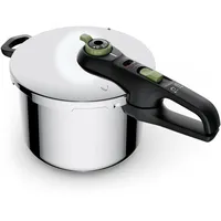 Tefal Schnellkochtopf Secure Trendy, Edelstahl (1-tlg), Dampfkochtopf, Garregler,Sicherheitsvorrichtung,Korbeinsatz, Induktion silberfarben 6 l | Ø 25,3 cm x 25,05 cm