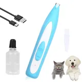 Funmo Pfotentrimmer für Hunde, Schermaschine Hund Pfoten Leise, Schermaschine Hund Katze, Elektrischer Haustier Haarschneider, Hundeschermaschine für Pfoten, Augen, Ohren, Gesicht, Körper (Blau)