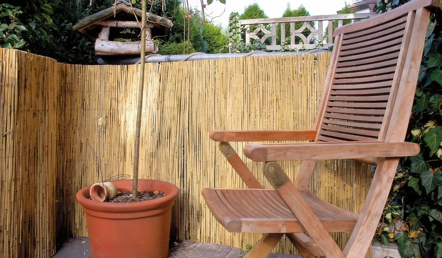 Schilfrohrmatte – Natur-Sichtschutzmatte auf Rolle 600 cm Länge, Höhen 100–200 cm, mit verzinktem Draht gebundene Schilfmatte für Balkon & Garten