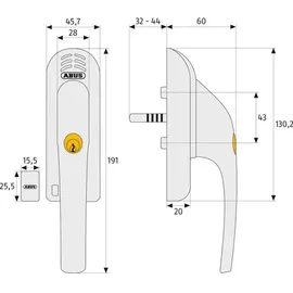 ABUS FG300A Weiß