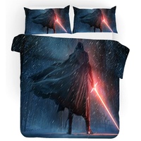 Fgolphd Star Wars Bettwäsche Mit Kissenbezug,Reversible Pattern 100% Mikrofaser, 3D-Digitaldruck Bettbezug Allgemein Für Kinder Und Erwachsene (200 x 200 cm,8)