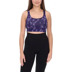 FAYN SPORTS Damen Sport-BH marmoriertes Sport-Oberteil mit Baumwollanteil Sport-Bekleidung Trainings-BH Yoga-BH 34171929 Lila/Grau - 38