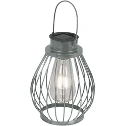 LED Solarleuchte NÄVE "Balubo", silber (silberfarben), H:30,5cm, Lampen, LED Solarleuchten, Solar, incl. Schiebeschalter, Lichtfarbe: warmweiß, Farbe: silber