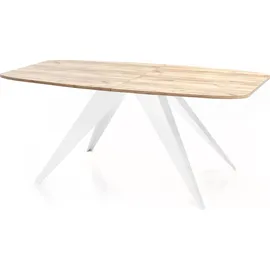 WFL GROUP Fatina 180 x 76 x 90 cm ausziehbar Eiche braun
