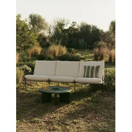 Ferm Living Desert Dreisitzer-Gartensofa schwarz/braun