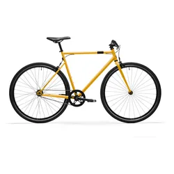 City Bike 28 Zoll Elops Speed 500 Singlespeed/Fixie gelb, gelb|orange, XL