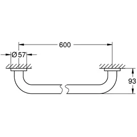 Grohe Essentials Haltegriff 60 cm supersteel