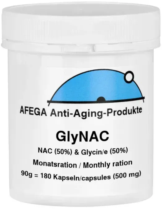 AFEGA® GlyNAC – 1:1 Kombination aus Glycin NAC - 180 Kapseln (Monatsration)