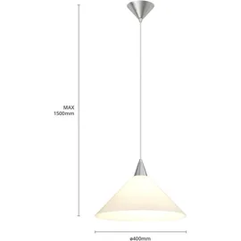LINDBY Petra 1-flg. 40 cm rund weiß Glas