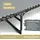 deluxe4home Sonnenliege 5-stufig verstellbar 200 x 65 x 30 cm Grau