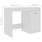 vidaXL Schreibtisch Hochglanz-Weiß 100x50x76 cm