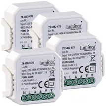 Luminea Home Control 4er-Set WLAN-Unterputzmodule für smarte Rollladen 4 St. Weiß