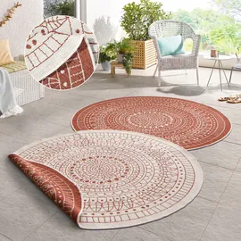 HANSE HOME Porto Wendeteppich Ø 240 cm Braun/Orange