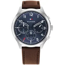 Tommy Hilfiger Multi Zifferblatt Uhr für Herren mit Braunes Lederarmband - 1791855