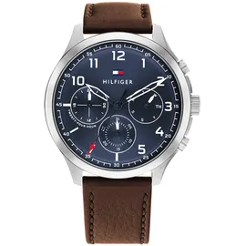 Tommy Hilfiger Multi Zifferblatt Uhr für Herren mit Braunes Lederarmband - 1791855