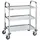 Vevor Laborwagen Gerätewagen Medizintechnik Servierwagen 201 Edelstahl Tragbar Abräumwagen 100 kg Tragfähigkeit, 740 x 396 x 860 mm Labor Rollwagen Medical Trolley Dreifach-Design Silber