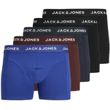 Jack & Jones Herren Boxershort JACBLACK FRIDAY TRUNKS 5er Pack Blau - Blau - Schwarz - Surf The Web 12242494 Normaler Bund M