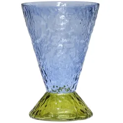 Hübsch Interior - Abyss Vase, hellblau / oliv