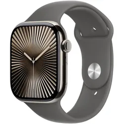 Apple Watch S10 Natur Titanium Sport Band Steingrau M/L GPS + Cellular 46mm MWYA3QF/A 2024