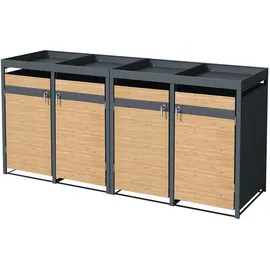 ML-Design Mülltonnenbox 264 x 80 x 124 cm bronze