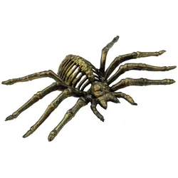 Goldenes Spinnengerippe - 11cm - Halloween Dekoration - Spinne aus Kunststoff