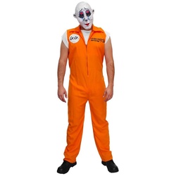 Ghoulish Productions Kostüm Clown Gang G.G., Damit gehste gleichermaßen als Horrorclown und Bankräuber durch! orange