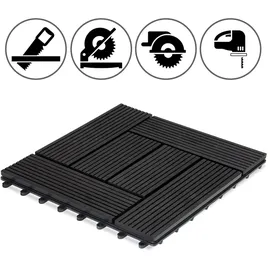 CASARIA WPC Fliesen 11x Mosaik Anthrazit